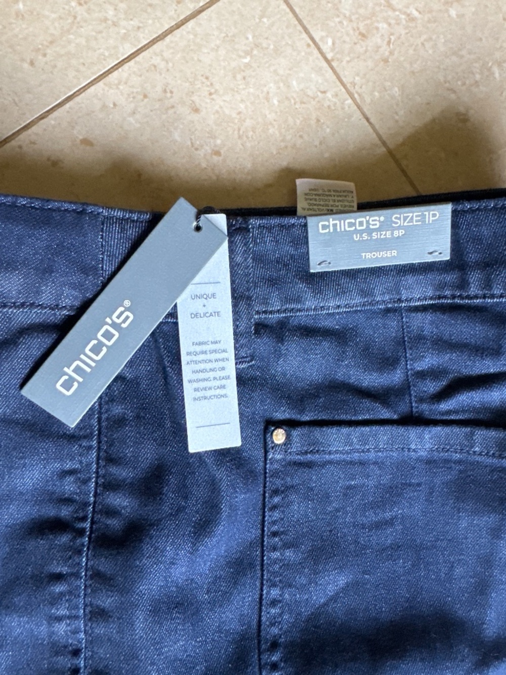 Chico’s Denim PT Jean Cedar Rinse Trouser Size 8P